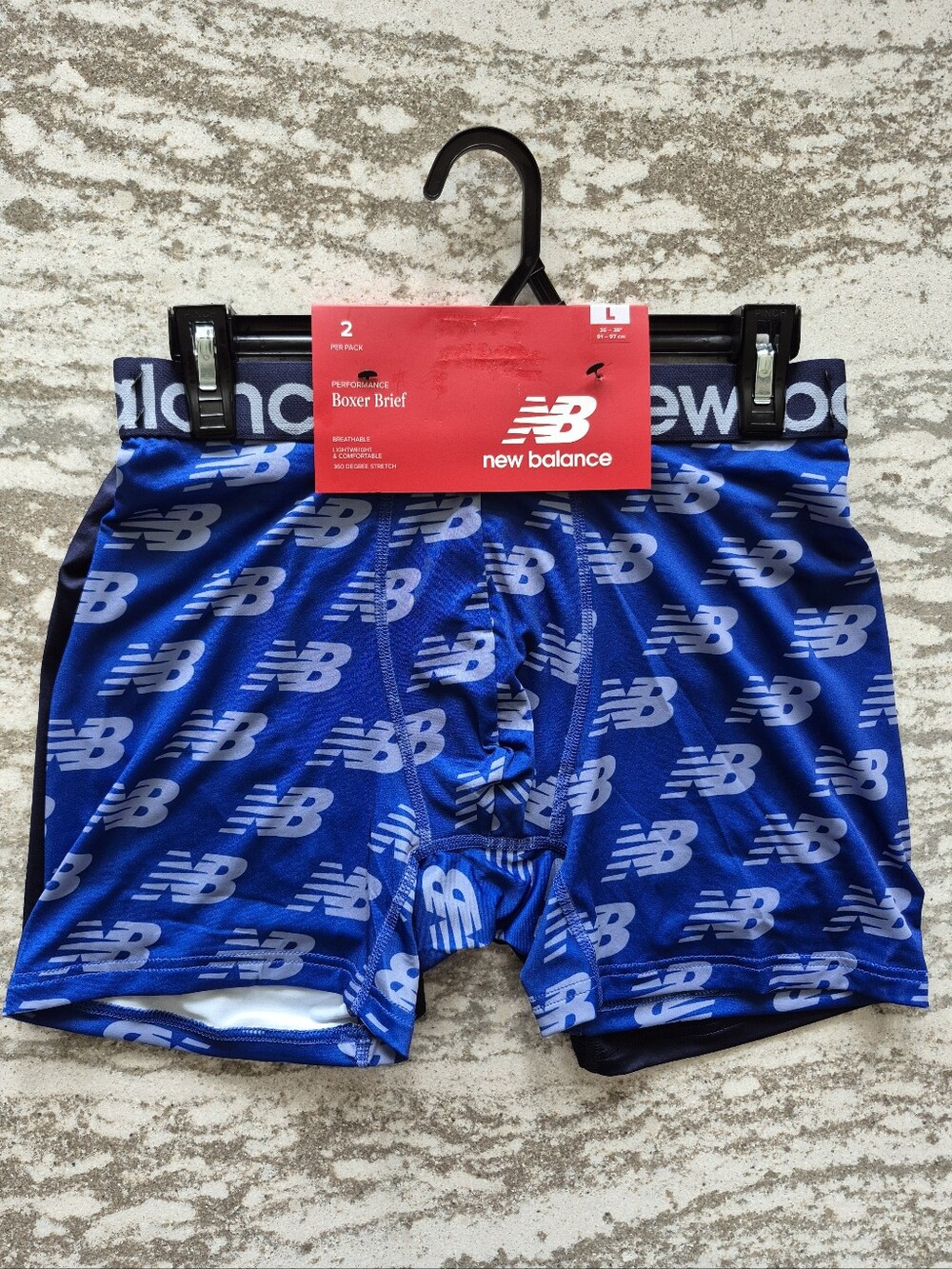 New Balance Men's 2 - Pack Stretch Boxer Brief New Size Large
